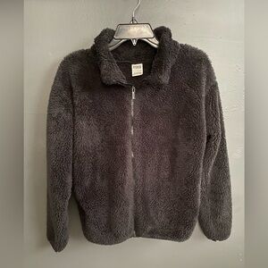 PINK XS fuzzy jacket black